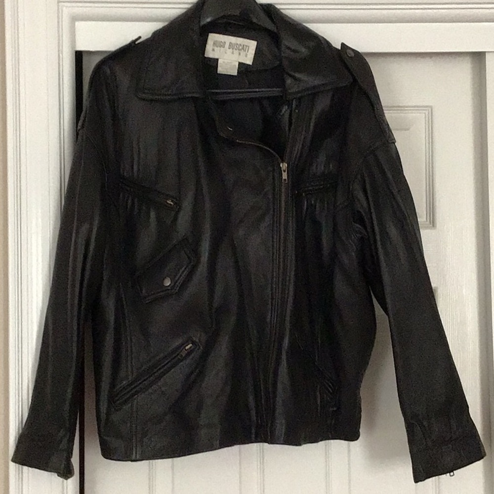 Motor leather jacket